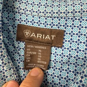 Ariat Men's Blue Patterned Shirt